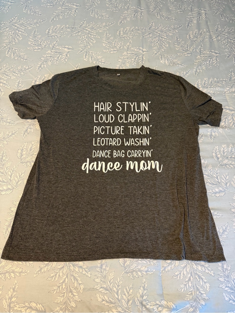 Dance Mom Graphic Tee - Gray with White Print